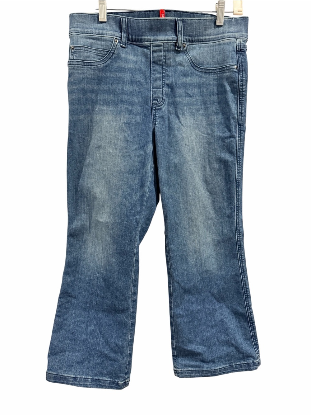 SPANX Cropped Wide-Leg Jeans - Large